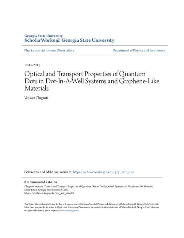 (PDF) Optical and Transport Properties of Quantum Dots in Dot-In-A-Well ...