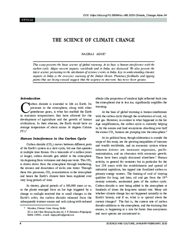 (PDF) The Science of Climate Change