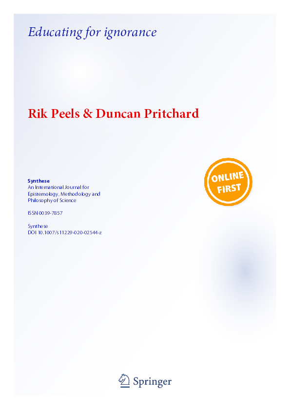 (PDF) Educating for ignorance