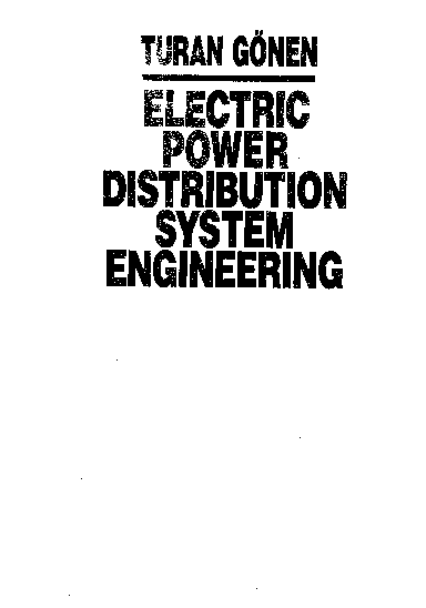 PDF) Electric Power Distribution System Engineering