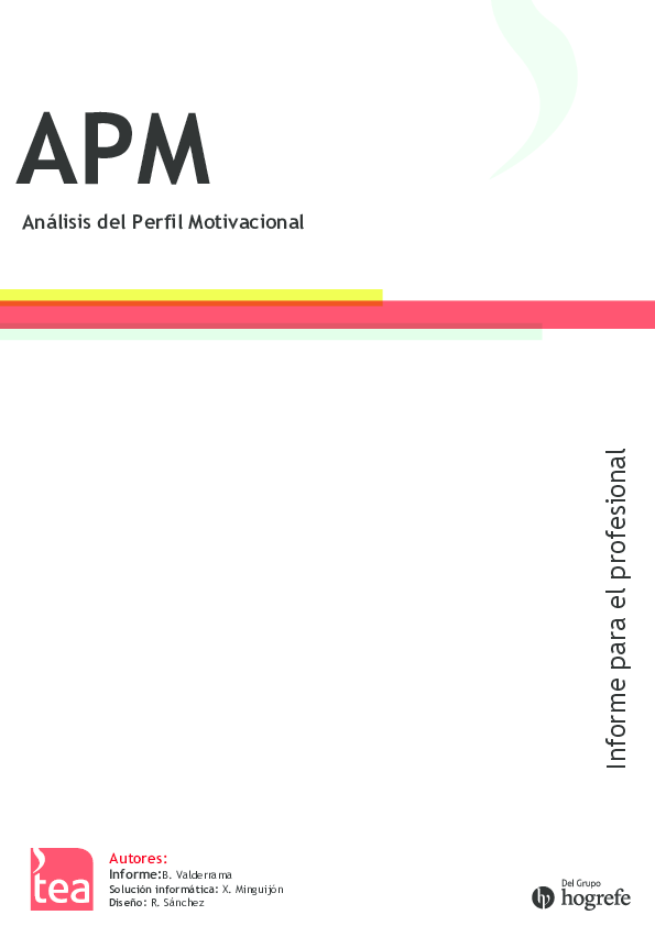 (PDF) APM Análisis del Perfil Motivacional Autores