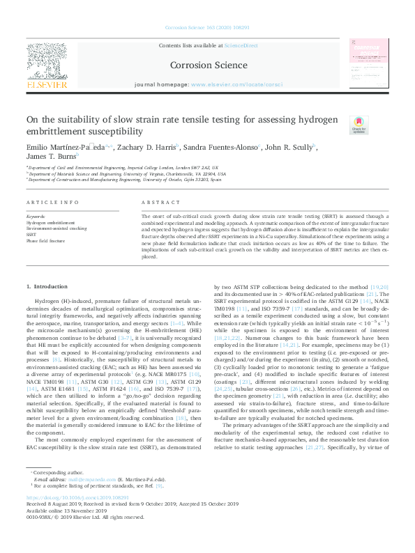 (PDF) On the suitability of slow strain rate tensile testing for ...