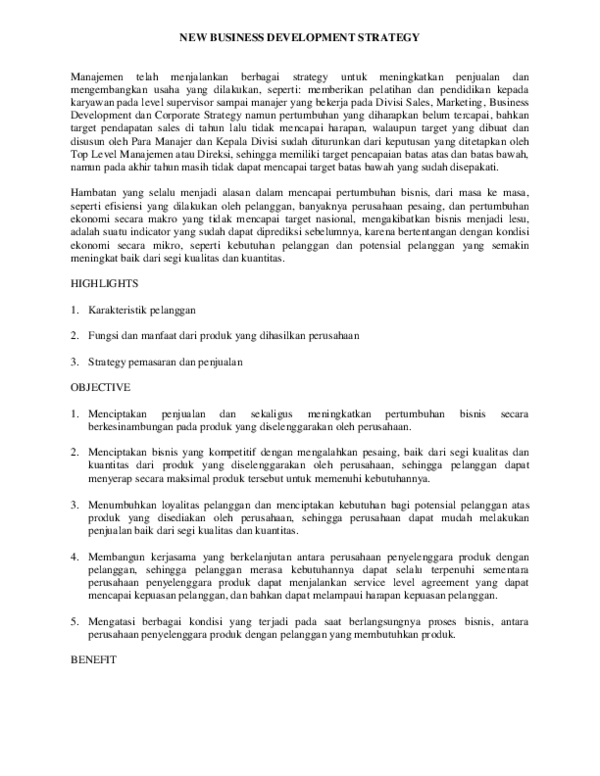 (PDF) BUSINESS DEVELOPMENT STRATEGY ON NEW ERA