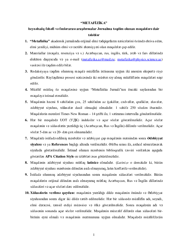 (PDF) APA Citation Style for METAFIZIKA JOURNAL (ISSN 2616