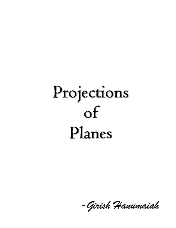 (PDF) Projections of Planes pdf HAMZA ALI Academia.edu