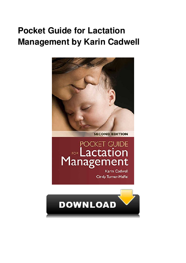 (PDF) Pocket Guide for Lactation Management by Karin Cadwell Tania