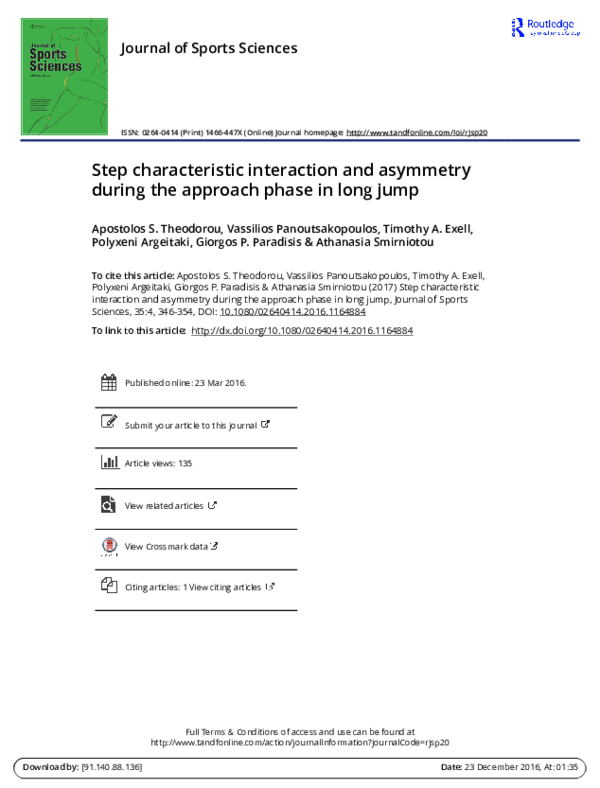 (PDF) Step characteristic interaction and asymmetry during the approach