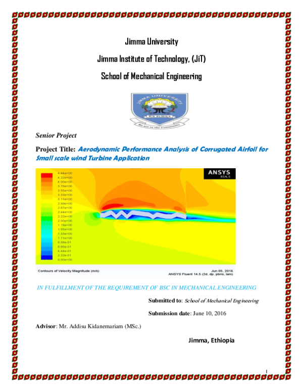 (PDF) Aerodynamic Performance Analysis of Corrugated Airfoil for Small ...