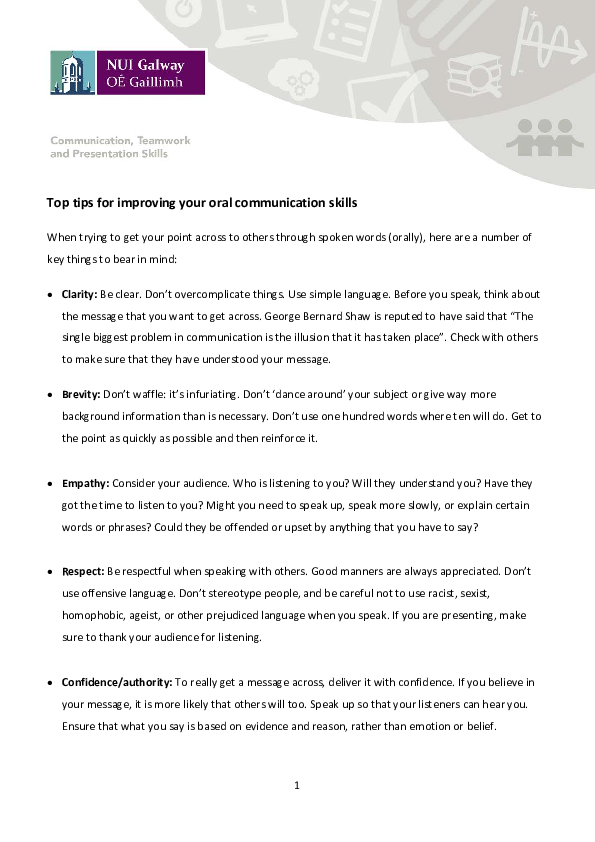 (PDF) Top tips for improving your oral communication skills Rozina Bibi Academia.edu