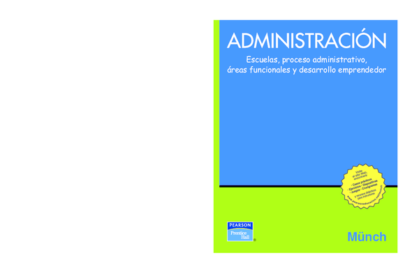 Fundamentos De Administracion De Munch Galindo Lourdes