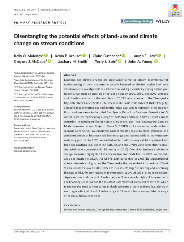 (PDF) Disentangling the potential effects of land-use and climate ...