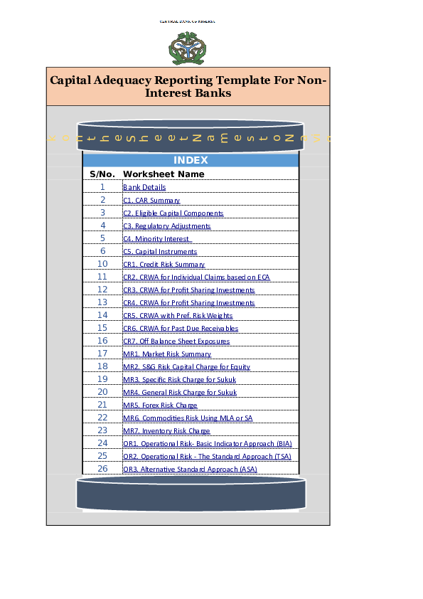 (XLS) Capital adequacy ratio calculation template Adeniji Abisola