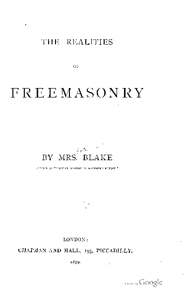 PDF) THE REALITIES OF FREEMASONRY 1879 - E.BLAKE
