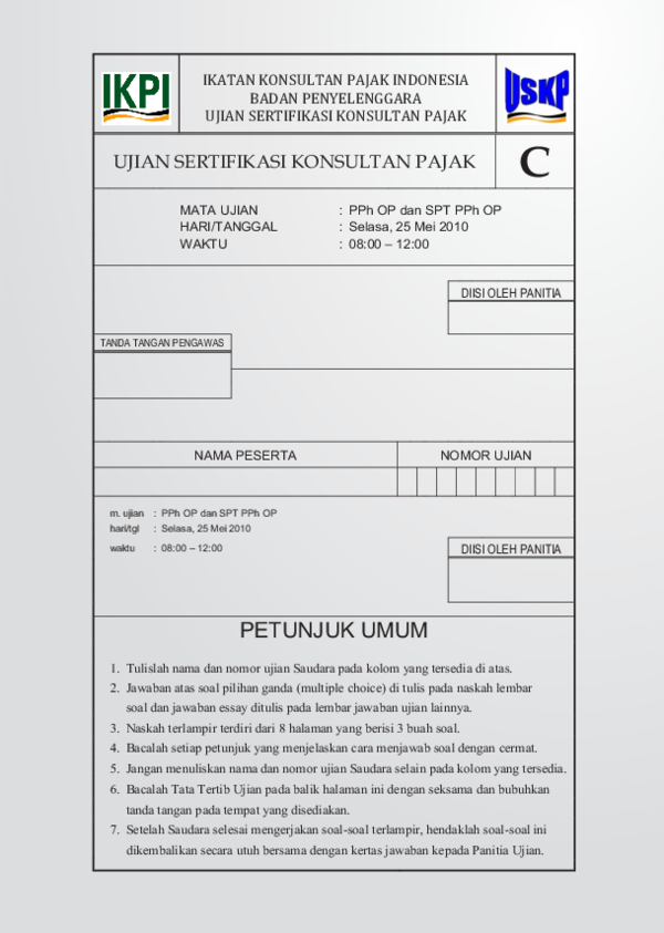 Pdf Latihan Soal Uskp C Mei