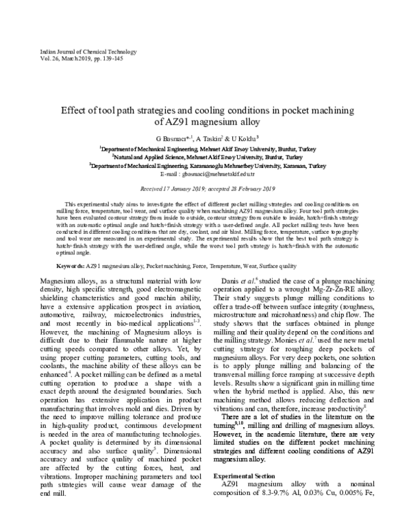 (PDF) Effect of tool path strategies and cooling conditions in pocket ...