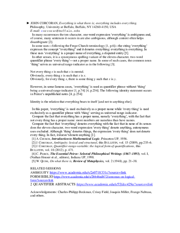 Pdf Everything Is What There Is Everything Includes Every Thing D8 Pdf John Corcoran Academia Edu