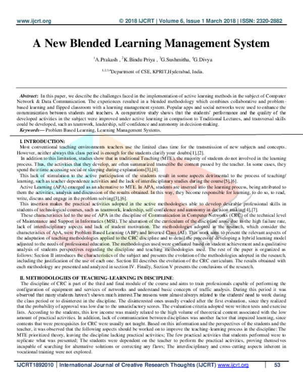 (PDF) A New Blended Learning Management System