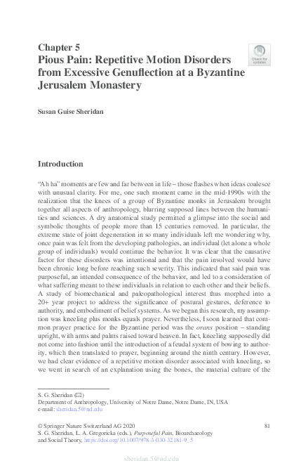 (PDF) Pious Pain: Repetitive Motion Disorders from Excessive ...