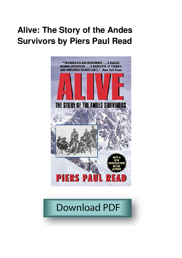 (PDF) Alive The Story of the Andes Survivors by Piers Paul Read