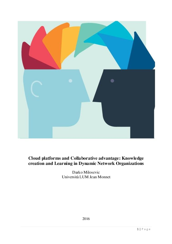 (PDF) Cloud platforms and Collaborative advantage: Knowledge creation ...