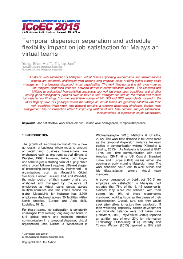(PDF) Temporal dispersion separation and schedule flexibility impact on ...