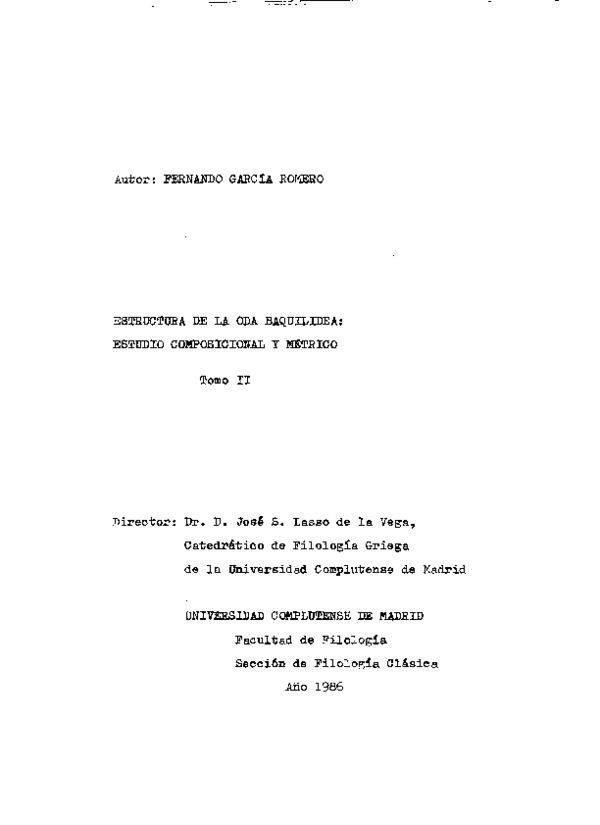 (PDF) Autor; FERNANDO GARCIA ROMERO ESTRUCTURA DE LA ODA BAQUILIDEA ESTUDIO COMPOSICIONAL y