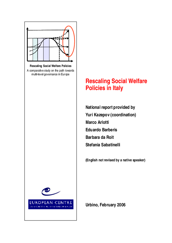 (PDF) Rescaling Social Welfare Policies in Italy