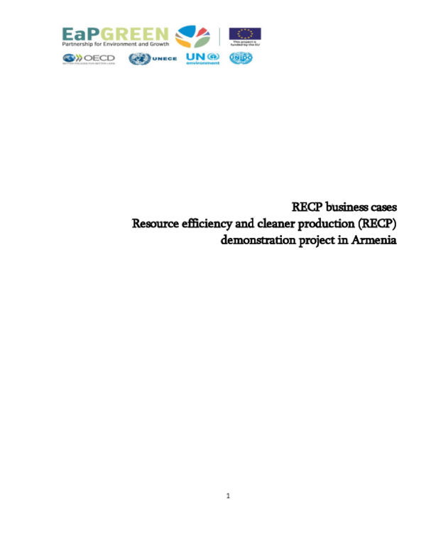 (PDF) RECP business cases Resource efficiency and cleaner production ...