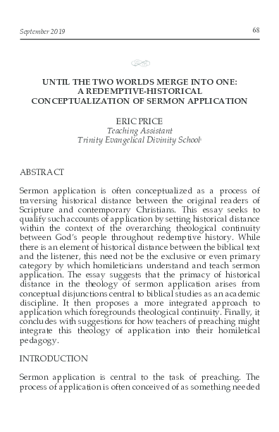 (PDF) Until the Two Worlds Merge into One: A Redemptive-Historical ...
