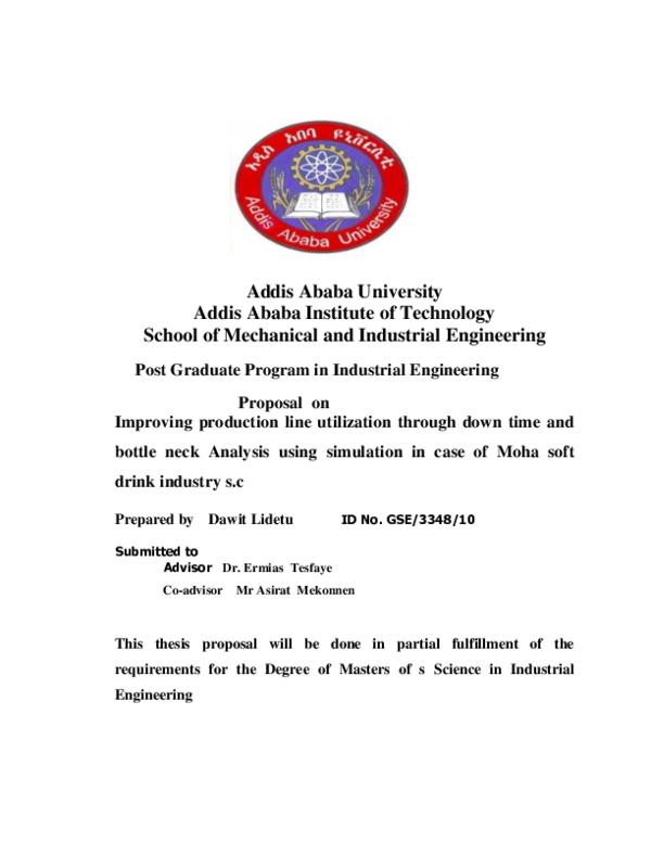 (DOC) Improving production line utilization through down time and