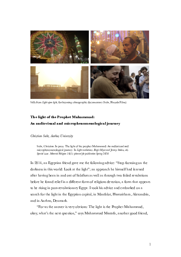 (PDF) The Light of the Prophet Muhammad: An Audiovisual and ...