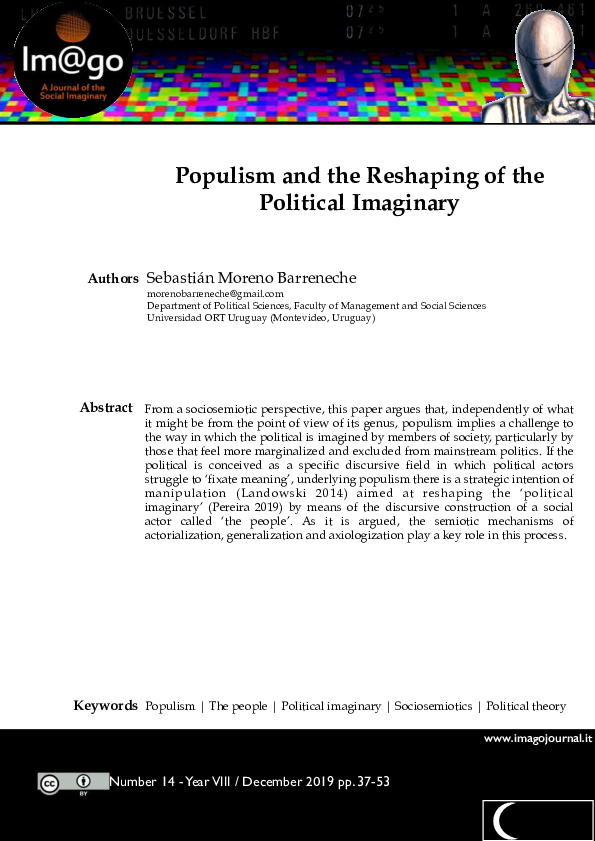 (PDF) Populism and the Reshaping of the Political Imaginary