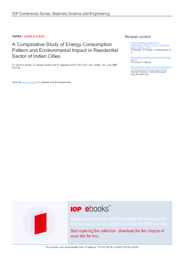 (PDF) A Comparative Study of Energy Consumption Pattern and ...