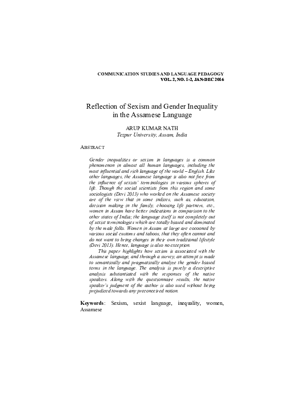 Paper on sexism picture