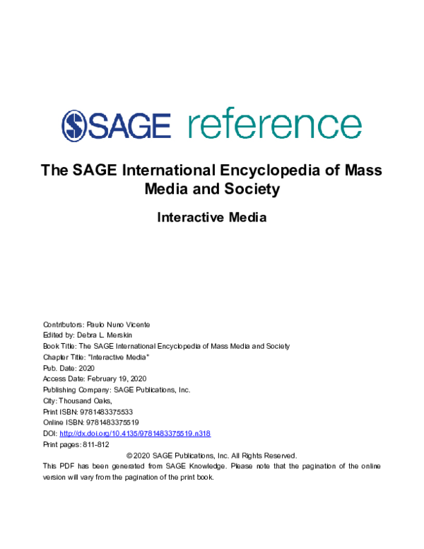 (PDF) Interactive Media
