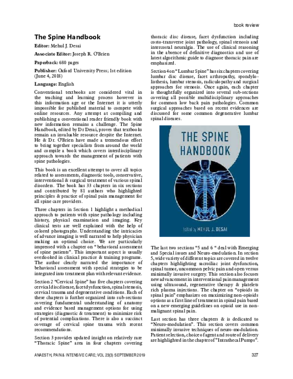 PDF) The Spine Handbook