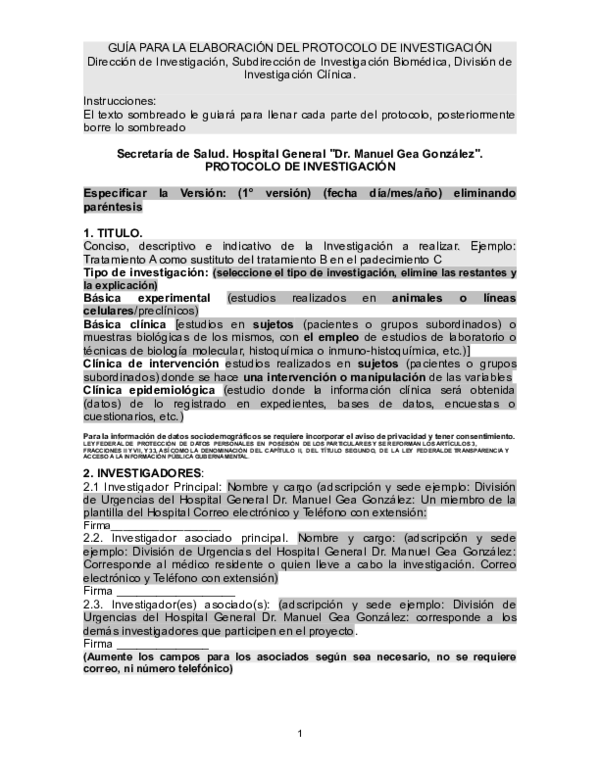 (DOC) GUÍA PARA LA ELABORACIÓN DEL PROTOCOLO DE INVESTIGACIÓN
