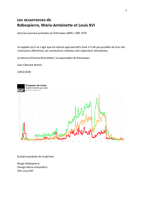 (PDF) Robespierre et Louis XVI dans la presse 1789