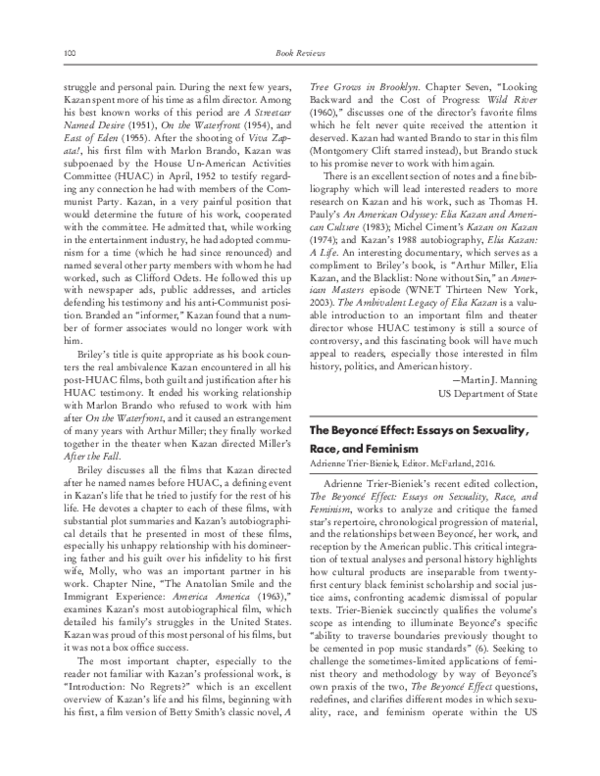 (PDF) The Beyoncé Effect: Essays on Sexuality, Race, and Feminism (2016 ...
