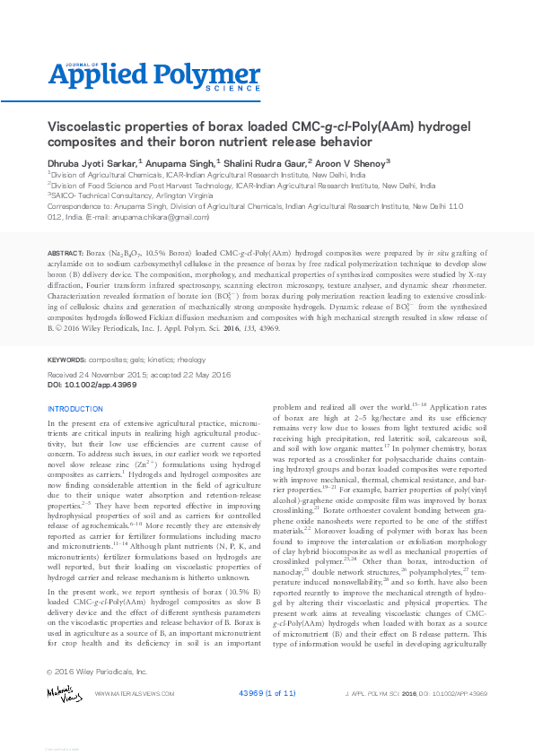 (PDF) Viscoelastic properties of borax loaded CMCgclPoly(AAm