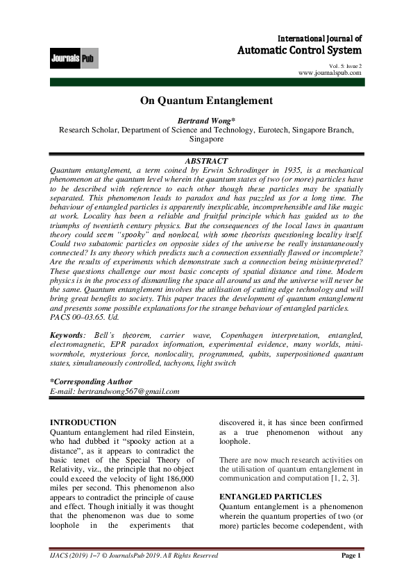 QUANTUM ENTANGLEMENT FOR DUMMIES PDF visual data 3