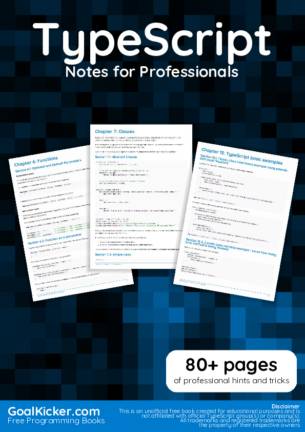 (PDF) TypeScript Notes for Professionals TypeScript Notes for Professionals