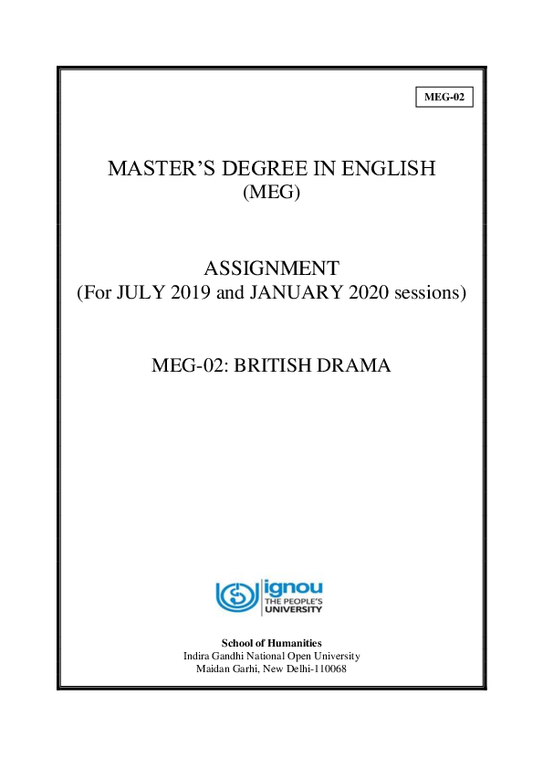 (PDF) MASTER'S DEGREE IN ENGLISH SHASHI PRASAD Academia.edu