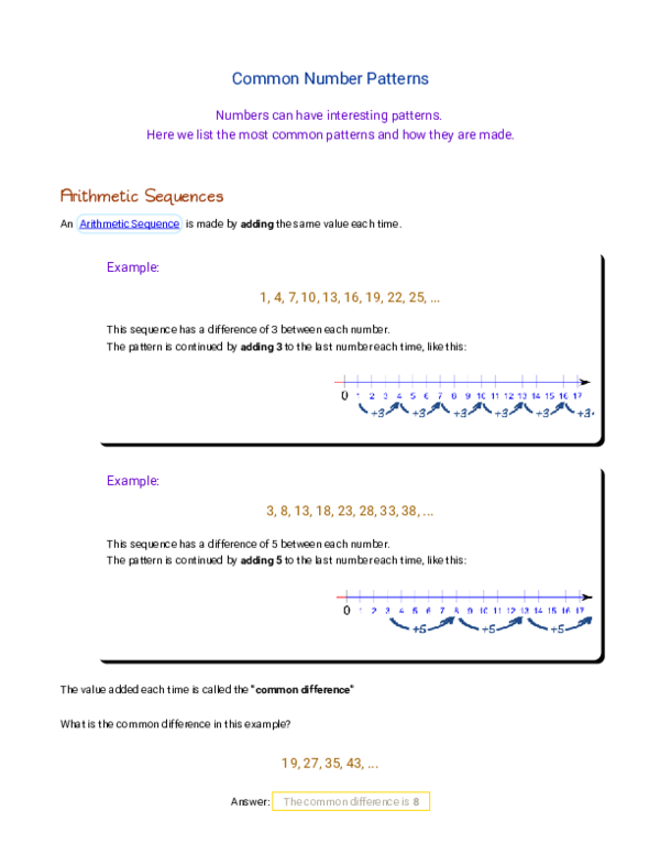 (PDF) Common Number Patterns | ramesh Perumal - Academia.edu