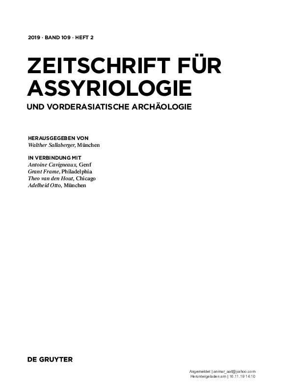 First page of “Literary Texts from the Sippar Library I: Two Babylonian Classics”