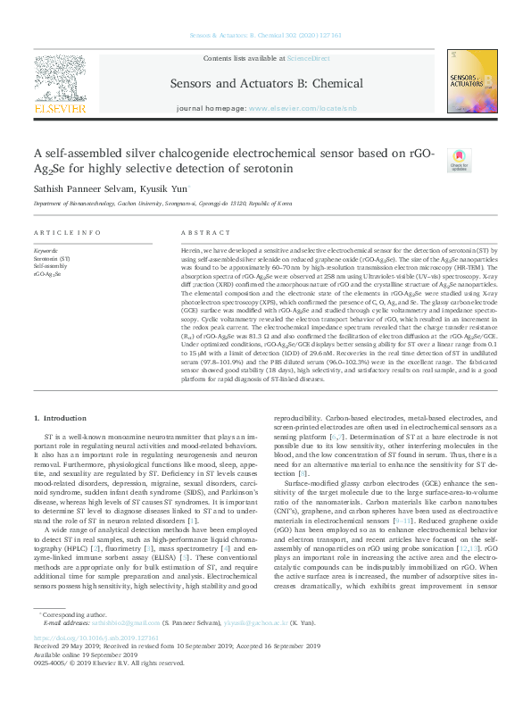 (PDF) A self-assembled silver chalcogenide electrochemical sensor based ...