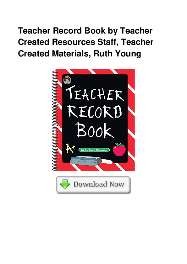 (PDF) Teacher Record Book by Teacher Created Resources Staff, Teacher Created Materials, Ruth