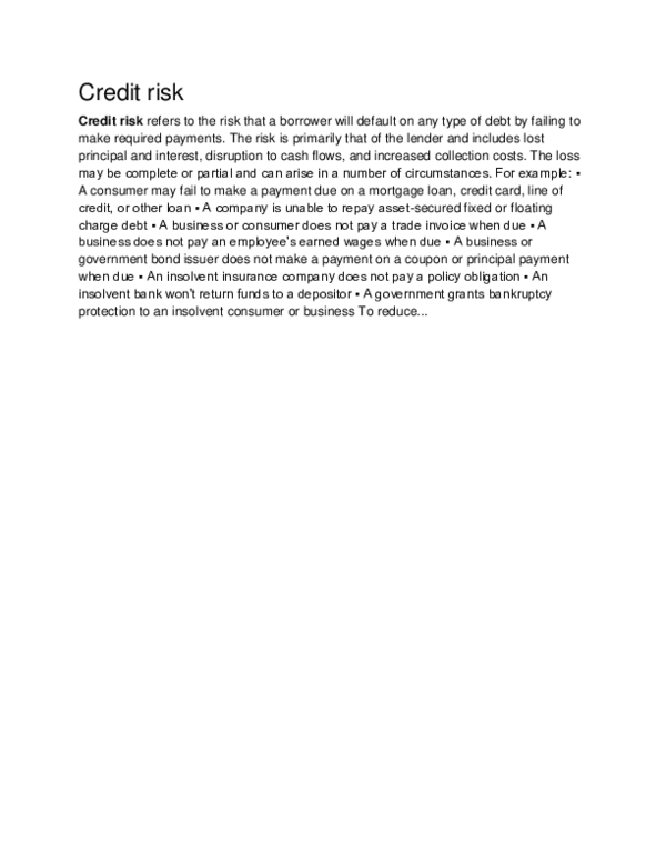 (DOC) Credit risk