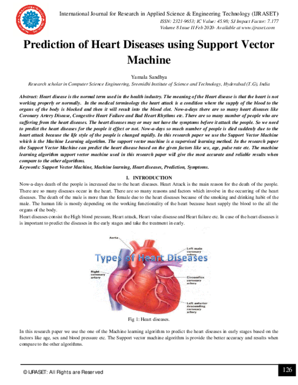 (PDF) Prediction of Heart Diseases using Support Vector Machine