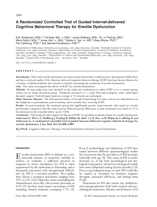 (PDF) A Randomized Controlled Trial of Guided Internet-delivered ...